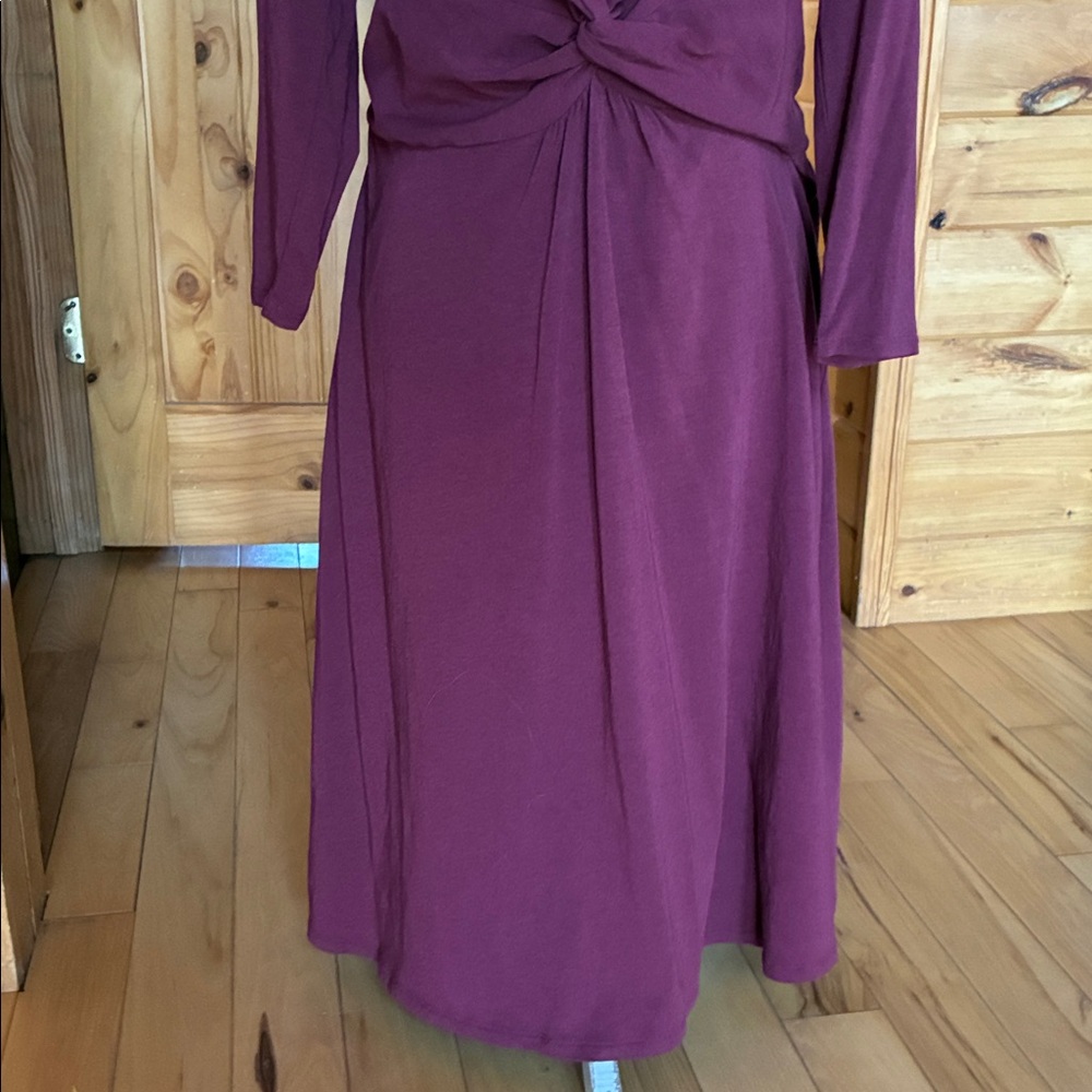 Lands end modal blend stretch jersey twist front dress - Picture 5 of 10